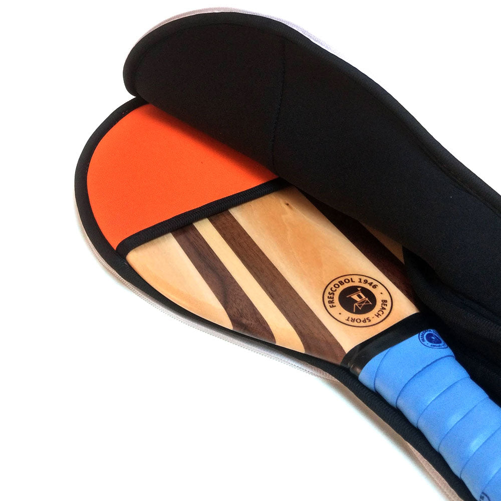 housse orange raquettes de plage