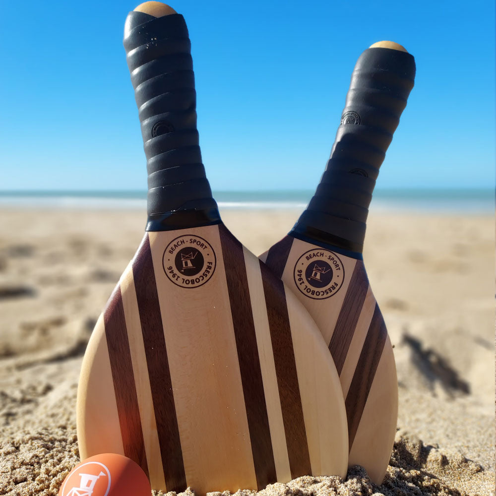 set de raquette de plage en bois Black Game Edition