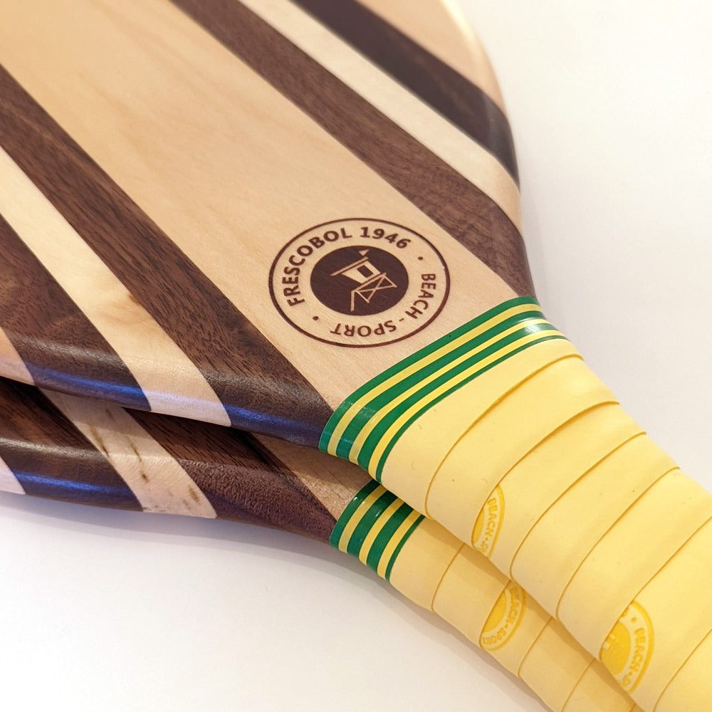 belles Raquettes de plage en bois massif et durable édition Brésil