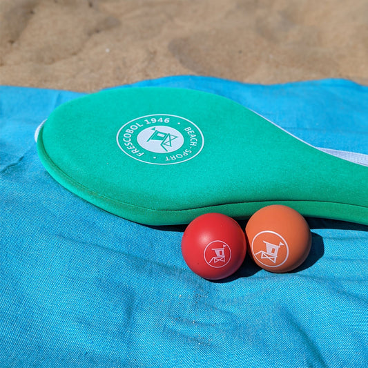 Neoprene Frescobol bat & ball case - Tropical Green