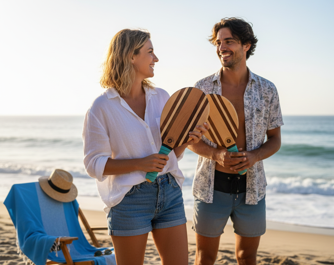 Vacances d’hiver au soleil : l’activité sportive et familiale idéale avec des raquettes de plage