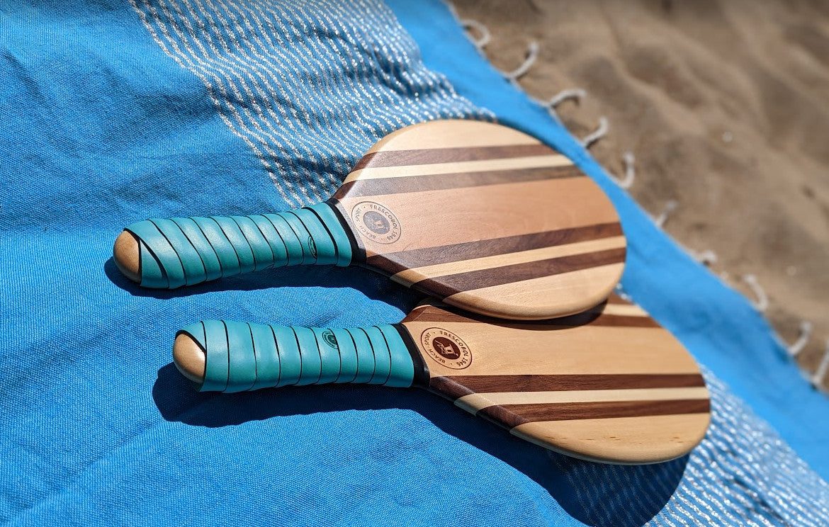 Raquettes de plage bois massif waterproof