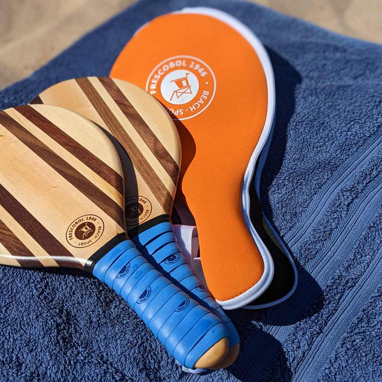 set raquettes de plage et sacoche neoprene