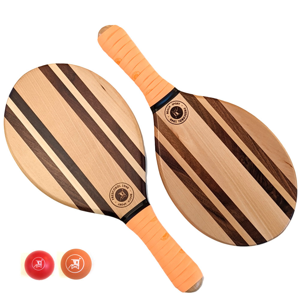 jeu de raquettes de plage grip orange