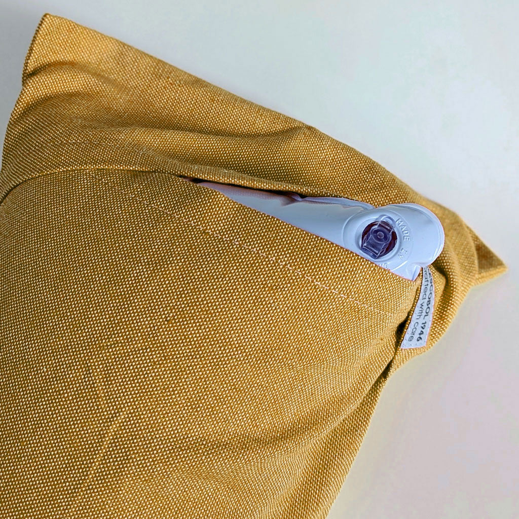 gonflage rapide et sans effort du coussin de plage jaune curry