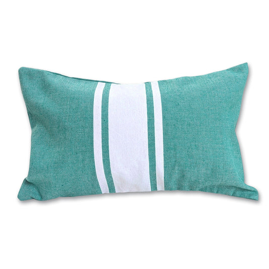 coussin de plage gonflable en fouta vert tropical