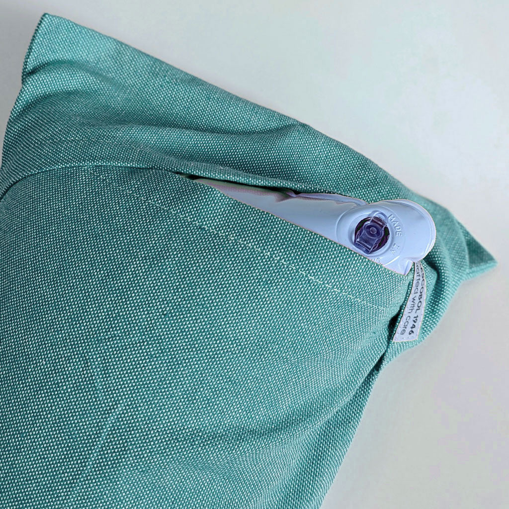 la taie en fouta renferme une coussin gonflable qui se gonfle en quelques secondes.