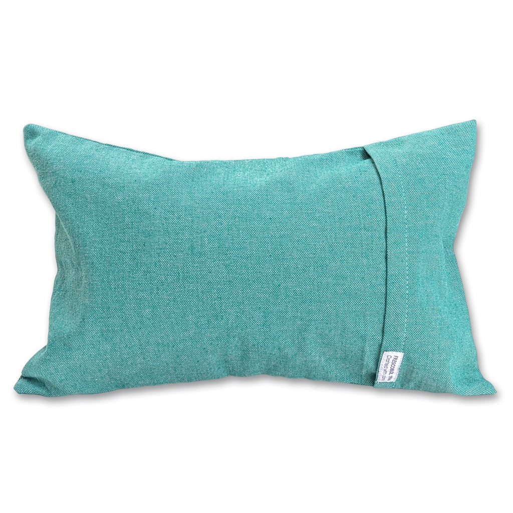 oreiller de plage gonflable avec une taie en fouta artisanale