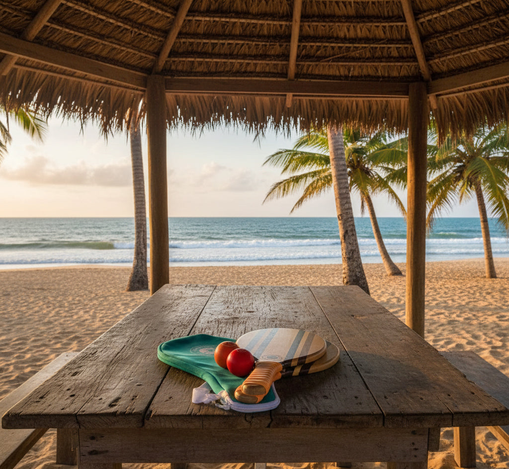 set de raquettes de plage vacances au soleil