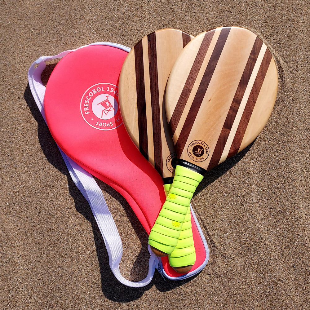 Frescobol Set de Raquettes de plage en bois - Flashy Edition