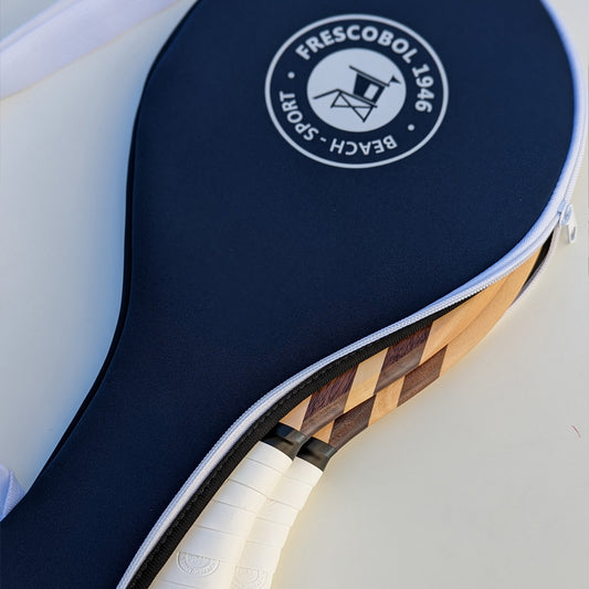 Neoprene Frescobol bat & ball case - Navy Blue