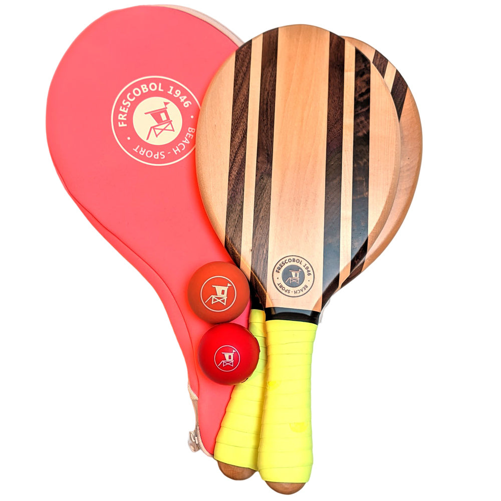 raquettes de plage fluo